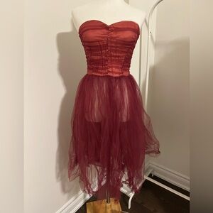 Elisabetta Franchi TULLE DRESS WITH HEART NECK size 42